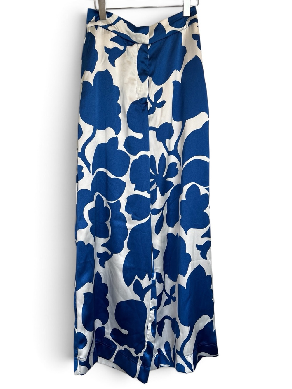 House of Harlow 1960 Blue & White Floral Wide Leg Pants, Size Medium